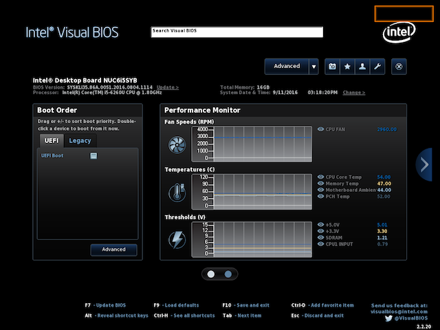 NUC6i5SYH BIOS